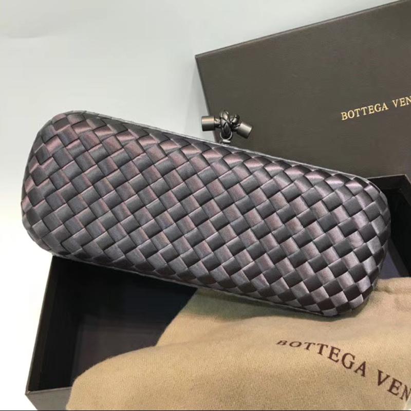 Bottega Veneta Clutches Bags 202031 Ribbon woven snake skin edging dark gray